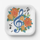 Search for music paper plates Floral