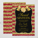Search for red rose sweet 16 invitations 16th birthday