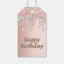 Search for rose gold gift tags Happy birthday