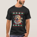Search for golden retriever christmas tshirts Santa
