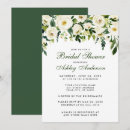 Search for green and white bridal shower invitations Botanical foliage