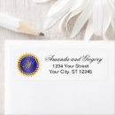 Search for royal blue and gold return address labels Formal