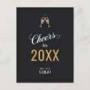 Search for customer appreciation postcards Black and gold