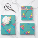 Search for cute animals wrapping paper Blue