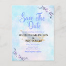 Search for purple and gold save the date postcards Watercolor