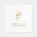 Search for wildflower napkins First birthday