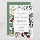 Search for burgundy bridal shower invitations Winter