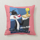 Search for tweety bird cushions Sylvester cat
