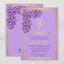 Search for violet birthday invitations Fifty
