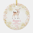 Search for pink deer christmas tree decorations Snowflakes