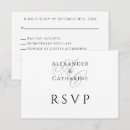 Search for wording wedding rsvp cards Black and white