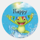Search for jumping frog stickers Happy