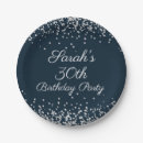 Search for navy blue and silver plates Elegant