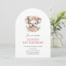 Search for koala birthday invitations Girl