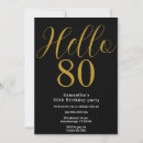 Search for black and gold 80th birthday invitations Chic