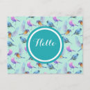 Search for watercolor bird postcards Wild birds