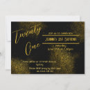 Search for golden 21st birthday invitations Chic