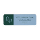 Search for blue and green wedding return address labels Minimalist