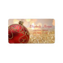 Search for seasons greeting return address labels Red