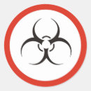 Search for biohazard stickers Warning