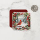 Search for cardinal christmas cards Red and white