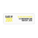 Search for yellow and black return address labels Graduation