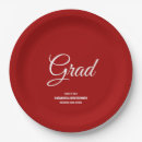 Search for graduation party plates Red
