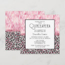 Search for pink leopard birthday invitations Safari