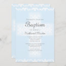 Search for blue damask christening invitations Cross