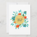 Search for teal orange flowers cards Watercolor