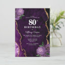 Search for purple 80th birthday invitations Chic