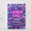 Search for laser tag birthday invitations Neon