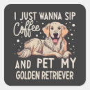 Search for dog coffee stickers Golden retriever