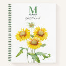 Search for sunflower notebooks Monogrammed