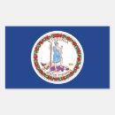 Search for virginia rectangle stickers Flag