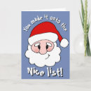 Search for nice list cards Santa claus