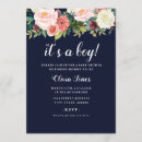 Search for flowers baby boy shower invitations Botanical
