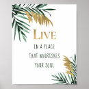 Search for green palm leaf posters Gold