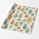 Search for robot wrapping paper Retro