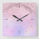 Search for pink marble clocks Rose gold marble