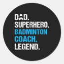 Search for funny badminton stickers Player