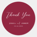 Search for burgundy wedding stickers White