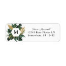 Search for gold leaves return address labels Modern