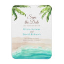 Search for palm leaves save the dates Beach