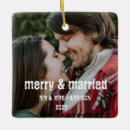 Search for just married christmas tree decorations Merry and married
