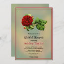Search for burgundy red bridal shower invitations Botanical