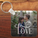 Search for love couple key rings Typography