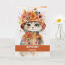 Search for orange cat birthday cards Girl