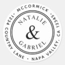 Search for black round return address stickers Couple