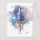 Search for watercolor wolf postcards Wolves
